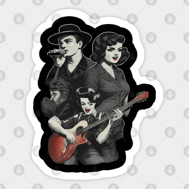 Vintage Music Group Sticker by Hunter_c4 "Click here to uncover more designs"